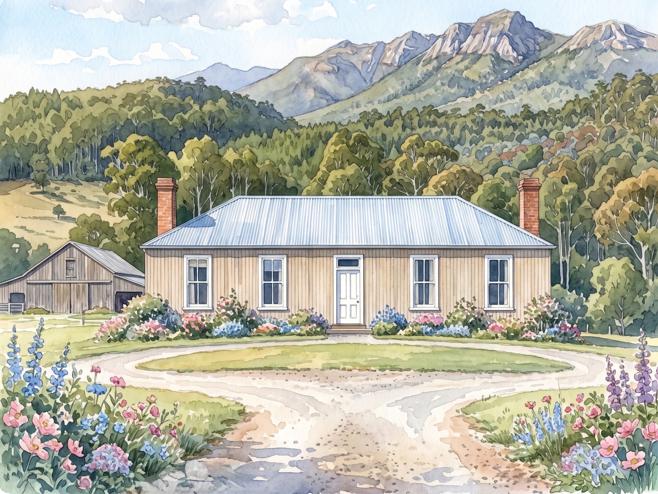 Tasmanian Homestead Farmhouse Design Architectural Jiri Lev Owner Builder