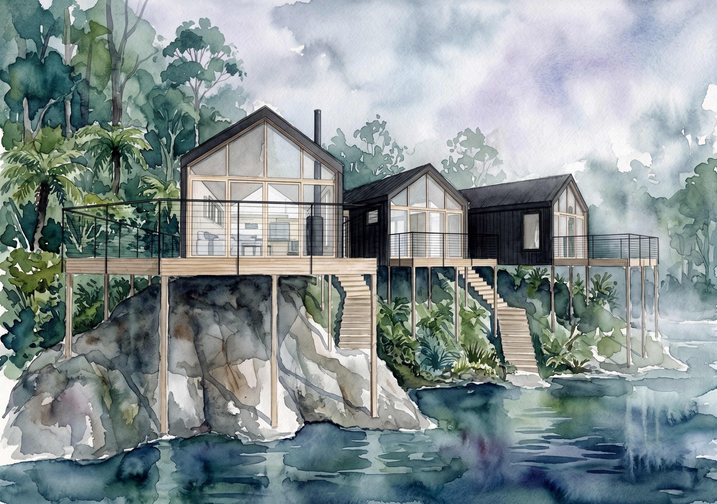 Tasmanian Luxury Accommodation Cabins AirBnB Design Architecture Jiri Lev